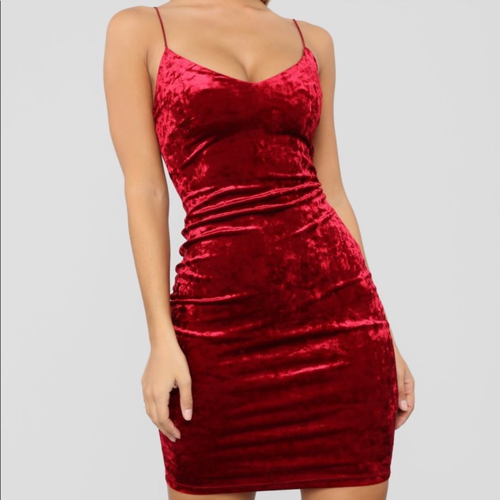 Silver / Grey velvet midi dress
